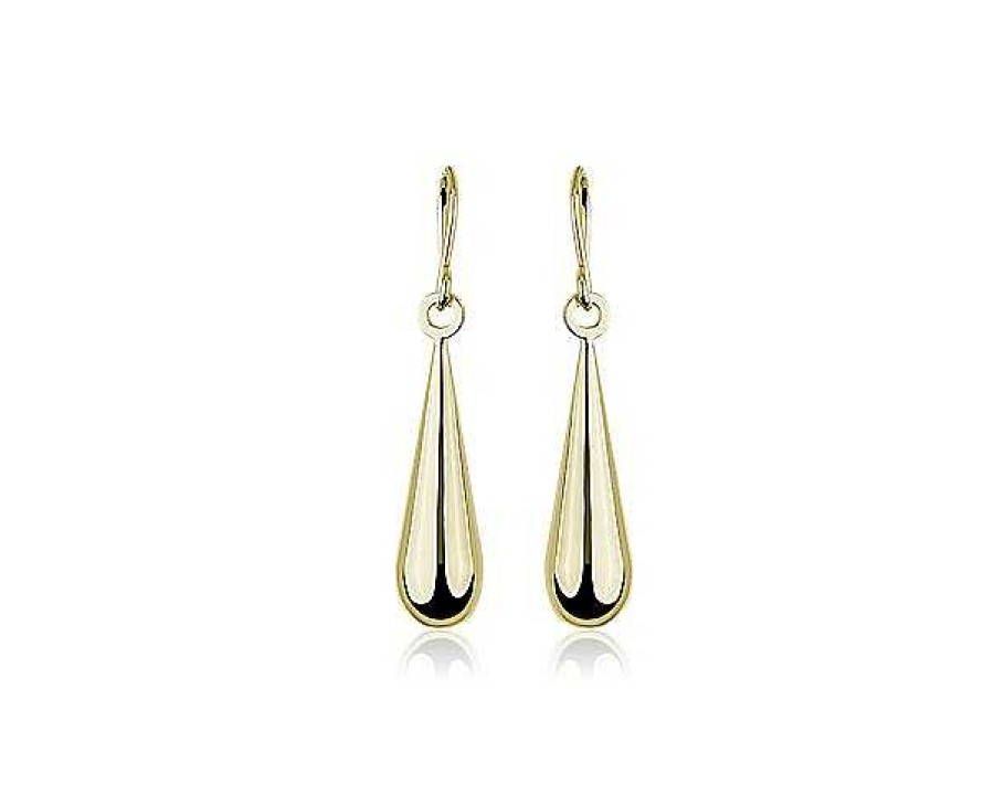 Earrings | Blue Nile Teardrop Dangle Earrings In 14K Yellow Gold