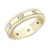 Men'S Rings | Blue Nile Bella Vaughan Grandeur Asscher Diamond Wedding Ring In 18K Yellow Gold (6 Mm, 3/8 Ct. Tw.)