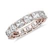 Women'S Rings | Blue Nile Lab Grown Diamond Asscher Cut Eternity Ring In 14K Rose Gold (7 Ct. Tw.)