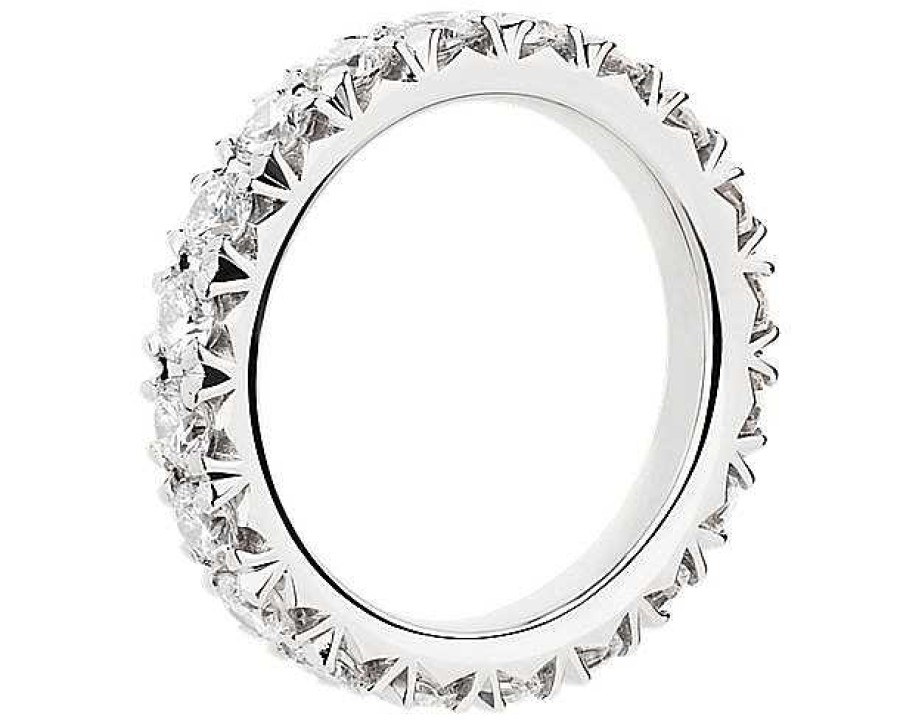 Women'S Rings | Blue Nile French Pav Diamond Eternity Ring In Platinum (2 Ct. Tw.)