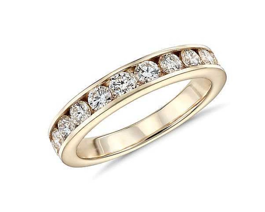 Women'S Rings | Blue Nile Channel Set Diamond Ring In 14K Yellow Gold (1 Ct. Tw.)