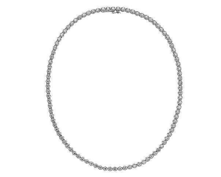 Necklaces | Blue Nile Straight Eternity Necklace In 14K White Gold (15 Ct.Tw)