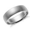 Men'S Rings | Blue Nile Matte Mid-Weight Comfort Fit Wedding Ring In Platinum (6Mm)