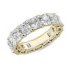 Women'S Rings | Blue Nile Lab Grown Diamond Radiant Cut Eternity Ring In 14K Yellow Gold (8 Ct. Tw.)