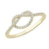 Rings | Blue Nile Diamond Open Knot Fashion Ring In 14K Yellow Gold (1/8 Ct. Tw.)