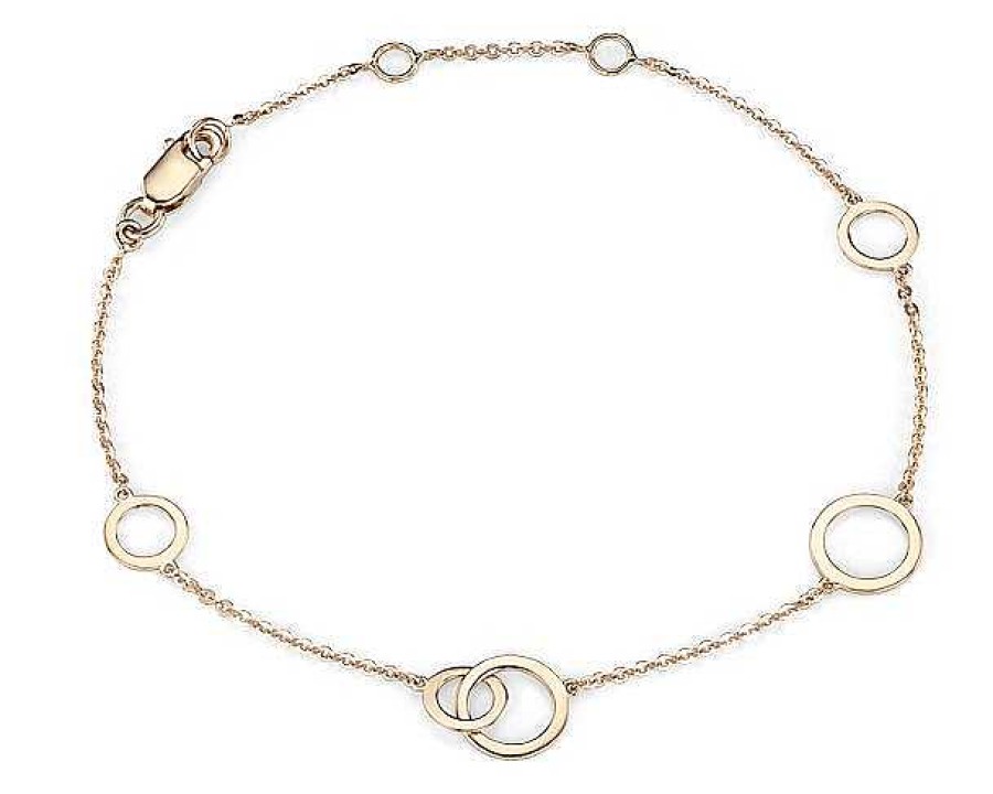 Bracelets | Blue Nile 7" Mini Circle Bracelet In 14K Yellow Gold (1 Mm)