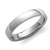 Men'S Rings | Blue Nile Low Dome Comfort Fit Wedding Ring In 14K White Gold (4Mm)