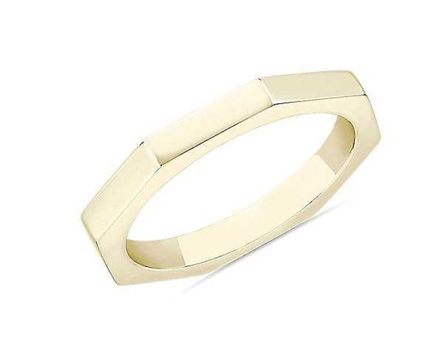 Rings | Blue Nile Zac Zac Posen Plain Geometric Wedding Ring In 14K Yellow Gold (2.2 Mm)