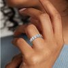 Women'S Rings | Blue Nile Oval Cut Diamond Eternity Ring In 14K White Gold (5 Ct. Tw.)