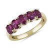 Rings | Blue Nile 5-Stone Oval Ruby Ring In 14K Yellow Gold (5X4Mm)