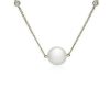 Necklaces | Blue Nile White Freshwater Pearl And Diamond Necklace In 14K Yellow Gold (8.5-9 Mm)