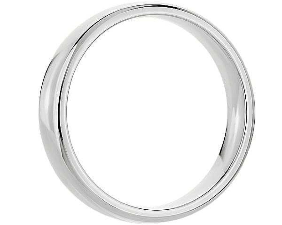 Men'S Rings | Blue Nile Skyline Comfort Fit Wedding Ring In 14K White Gold (4Mm)