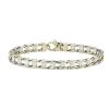 Bracelets | Blue Nile 8.5" Men'S High Polish Rail Road Link Bracelet In 14K Italian Yellow Gold (7.5 Mm)