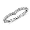 Women'S Rings | Blue Nile Classic V-Curved Diamond Ring In 14K White Gold (1/5 Ct. Tw.)