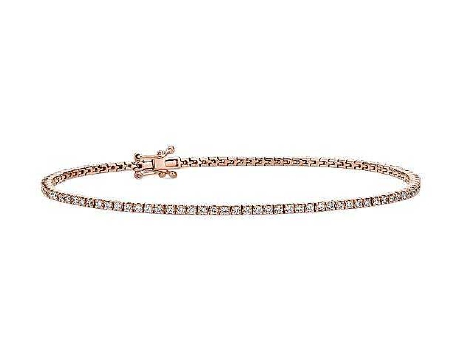 Bracelets | Blue Nile Diamond Tennis Bracelet In 14K Rose Gold (1 Ct. Tw.)