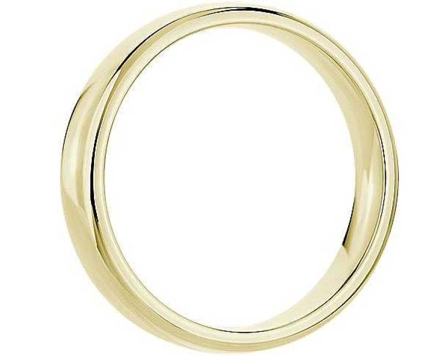 Men'S Rings | Blue Nile Skyline Comfort Fit Wedding Ring In 14K Yellow Gold (4Mm)