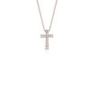 Necklaces | Blue Nile Petite Diamond Cross Pendant In 14K Rose Gold (1/10 Ct. Tw.)