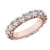 Women'S Rings | Blue Nile French Pav Diamond Eternity Ring In 14K Rose Gold (2 1/2 Ct. Tw.)