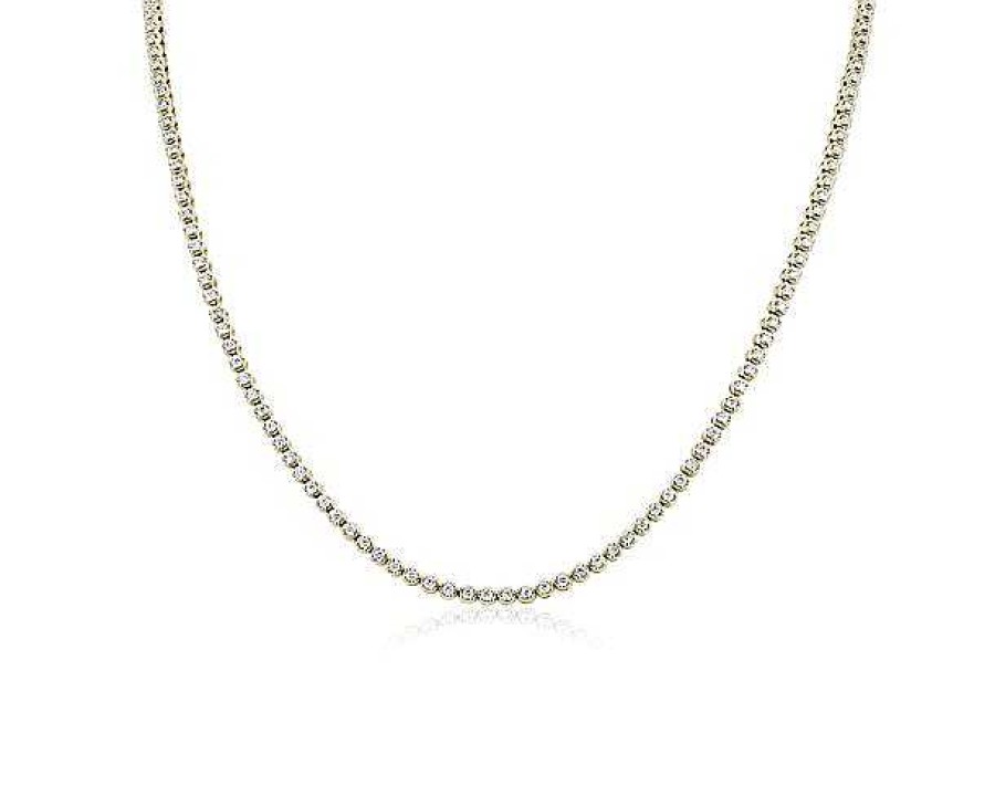 Necklaces | Blue Nile Straight Eternity Necklace In Yellow Gold (3 Ct. Tw.)