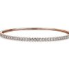 Bracelets | Blue Nile Diamond Bangle In 14K Rose Gold (1 1/2 Ct. Tw.)