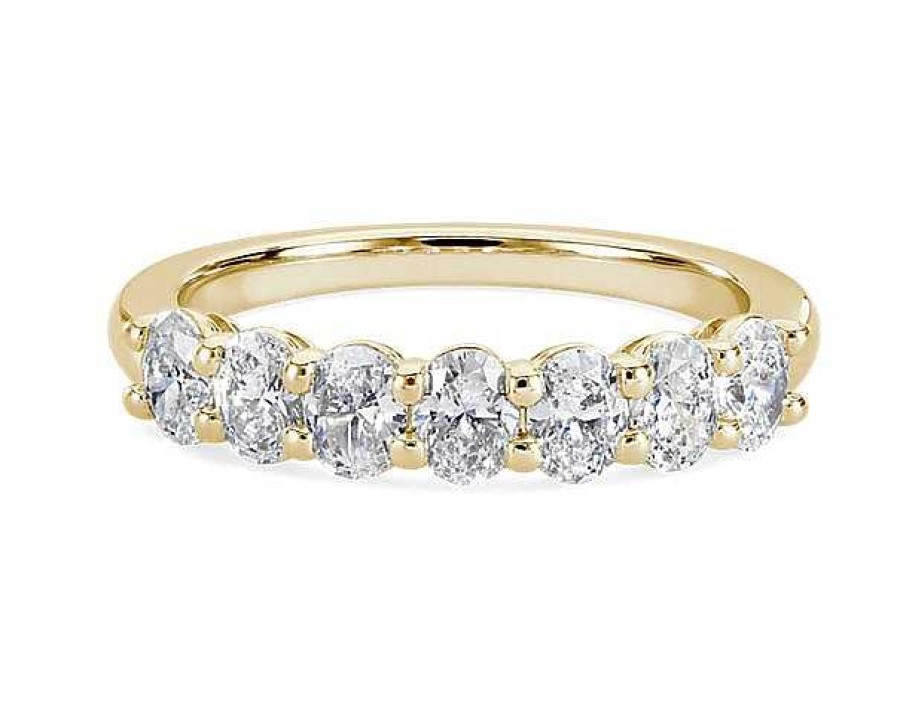 Women'S Rings | Blue Nile Seven Stone Oval Diamond Ring In 14K Yellow Gold (1 Ct. Tw.)