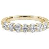 Women'S Rings | Blue Nile Seven Stone Oval Lab Grown Diamond Ring In 14K Yellow Gold (1 Ct. Tw.)