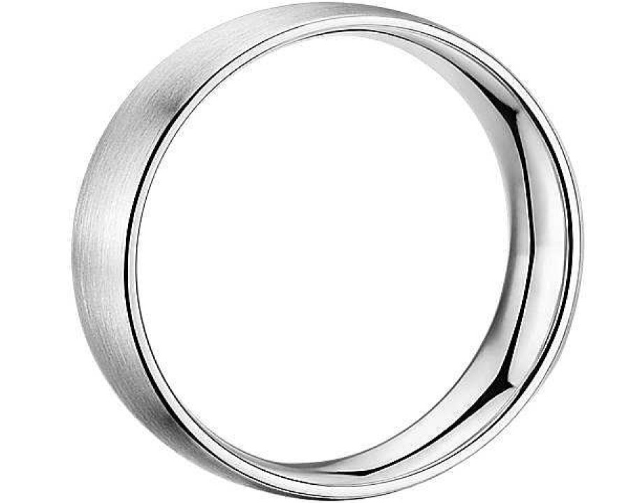 Men'S Rings | Blue Nile Matte Classic Wedding Ring In Platinum (6Mm)