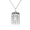 Necklaces | Blue Nile Rectangle Slim Locket In Sterling Silver