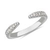 Rings | Blue Nile Open Point Stackable Wedding Ring In 18K White Gold (1/4 Ct. Tw.)