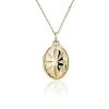 Necklaces | Blue Nile Sunburst Slim Gold Locket In 18K Yellow Gold