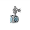 Earrings | Blue Nile Extraordinary Collection: Blue Zircon And Diamond Drop Earrings In 18K White Gold