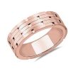 Rings | Blue Nile Architectural Linked Wedding Ring In 14K Rose Gold (7.5Mm)