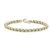 Bracelets | Blue Nile 7.5" Squared Wheat Chain Bracelet In 14K Italian Yellow Gold (5 Mm)