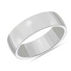 Men'S Rings | Blue Nile Low Dome Comfort Fit Wedding Ring In 14K White Gold (7Mm)