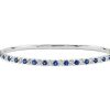 Bracelets | Blue Nile Sapphire And Diamond Bangle In 14K White Gold