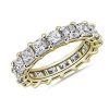 Women'S Rings | Blue Nile Princess Cut Diamond Eternity Ring In 14K Yellow Gold (6 Ct. Tw.)