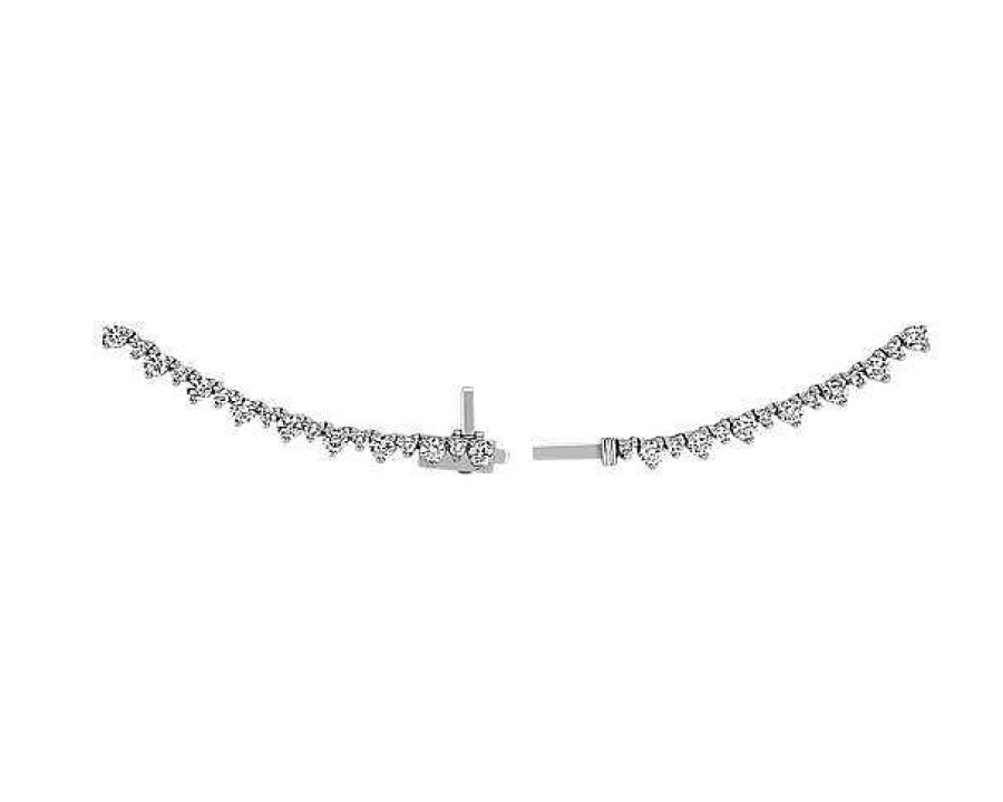 Necklaces | Blue Nile Alternating Size Diamond Eternity Necklace In 14K White Gold (7 Ct. Tw.)