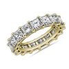 Women'S Rings | Blue Nile Princess Cut Diamond Eternity Ring In 14K Yellow Gold (7 Ct. Tw.)