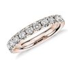 Women'S Rings | Blue Nile Riviera Pav Diamond Ring In 14K Rose Gold (3/4 Ct. Tw.)