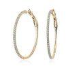 Earrings | Blue Nile Skinny Diamond Hoop Earrings In 14K Yellow Gold (1 Ct. Tw.)