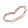 Rings | Blue Nile Diamond Chevron Stackable Fashion Ring In 14K Rose Gold (1/10 Ct. Tw.)