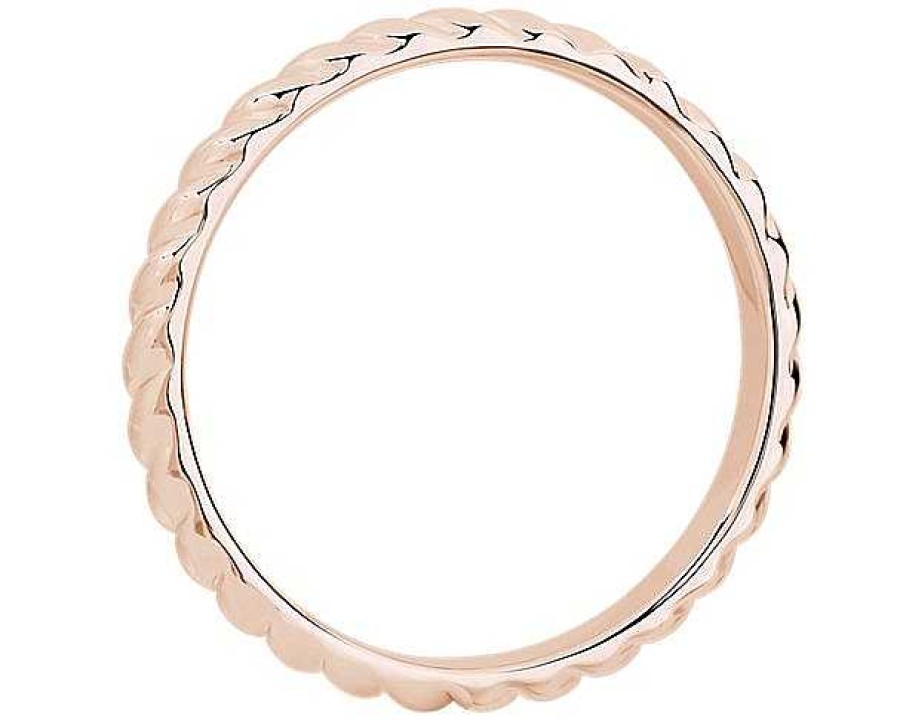 Women'S Rings | Blue Nile Spiral Stackable Wedding Ring In 18K Rose Gold (2Mm)