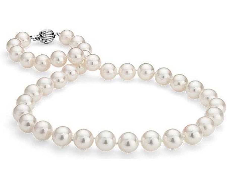 Necklaces | Blue Nile Freshwater Cultured Pearl Strand Necklace In 14K White Gold (10.5-11.5Mm)