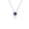 Necklaces | Blue Nile Amethyst And Diamond Halo Pendant In 14K White Gold (7Mm)