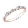 Women'S Rings | Blue Nile Marquise And Round Bow Diamond Ring In 14K Rose Gold (1/5 Ct. Tw.)