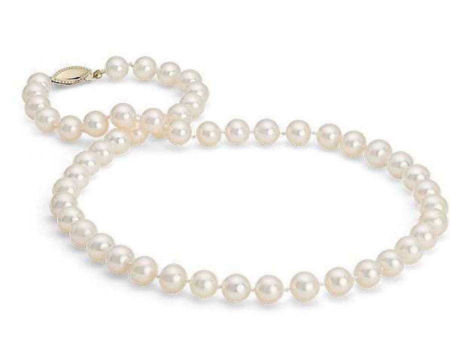 Necklaces | Blue Nile 24" Freshwater Cultured Pearl Strand Necklace In 14K Yellow Gold (8.0-8.5Mm)