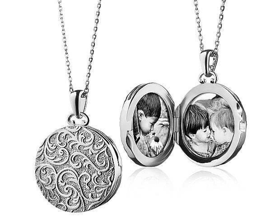 Necklaces | Blue Nile Monica Rich Kosann Vintage-Inspired Round Locket In Sterling Silver