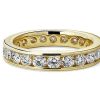 Women'S Rings | Blue Nile Channel Set Diamond Eternity Ring In 14K Yellow Gold (2 Ct. Tw.)