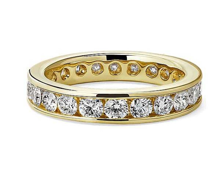 Women'S Rings | Blue Nile Channel Set Diamond Eternity Ring In 14K Yellow Gold (2 Ct. Tw.)