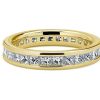 Women'S Rings | Blue Nile Channel Set Princess Diamond Eternity Ring In 14K Yellow Gold (2 Ct. Tw.)